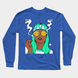 The Green Hair Girl Long Sleeve T-Shirt